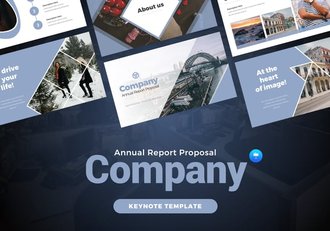 公司年度报告信息图表提案keynote模板 - 顶尖PPT