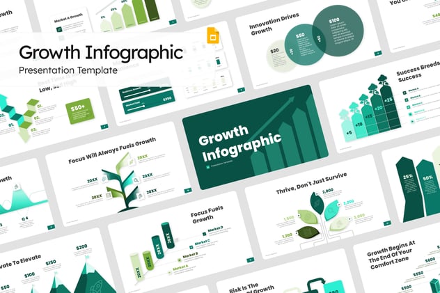 数据增长信息图形图表PPT模板 - 顶尖PPT