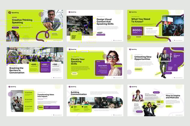 演讲研讨会主题内容分享PPT模板 - 顶尖PPT