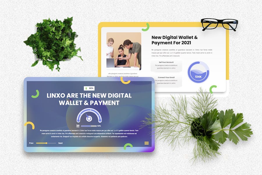 钱包支付金融科技应用PPT模板 - 顶尖PPT