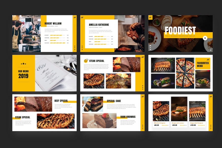 餐饮行业推广美食分享饮品介绍PPT模板 - 顶尖PPT