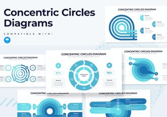 同心圆图表信息图形Keynote模板 - 顶尖PPT