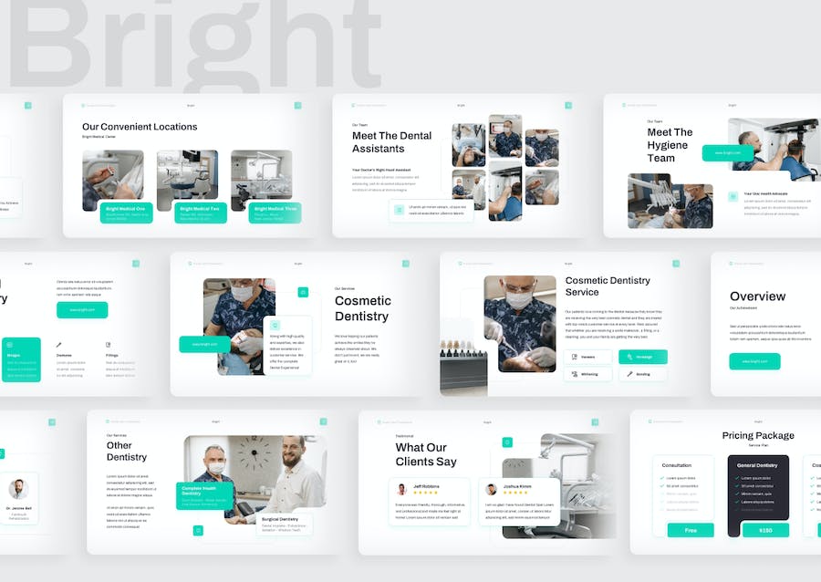 口腔牙科医疗诊疗服务方案PPT模板 - 顶尖PPT