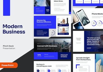 现代简约商务风格PPT模板 - 顶尖PPT