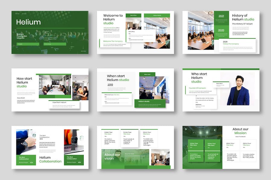 绿色企业合作商业计划项目推广商务通用keynote模板 - 顶尖PPT