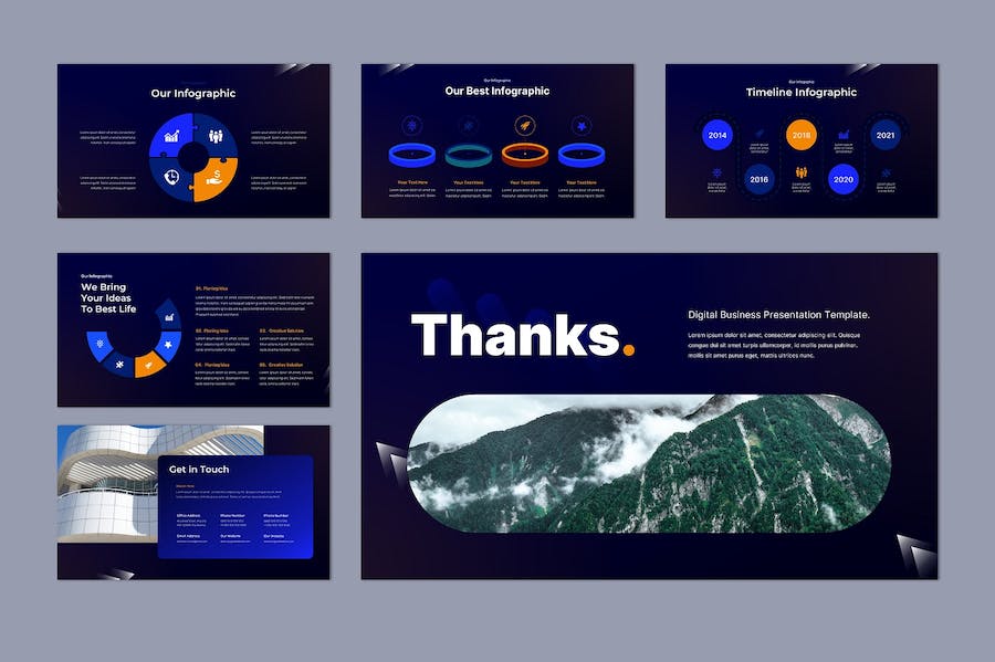 数字商业讲述展示技术应用管理PPT模板 - 顶尖PPT