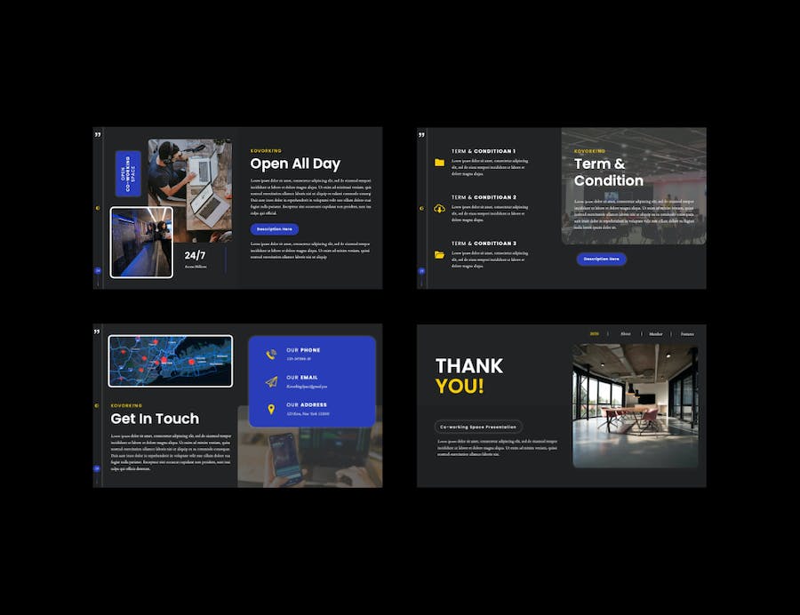 办公行业协同工作空间介绍展示PPT模板 - 顶尖PPT