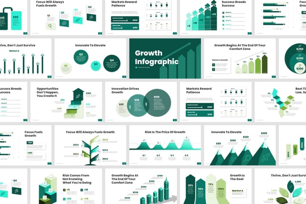 数据增长信息图形图表PPT模板 - 顶尖PPT