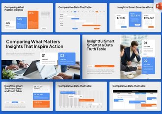 数据对比分析市场研究PPT模板 - 顶尖PPT
