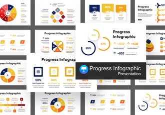 可视化圆形进展信息图形keynote模板 - 顶尖PPT