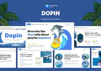 海洋动物科普知识讲述展示教育宣传Keynote模板 - 顶尖PPT