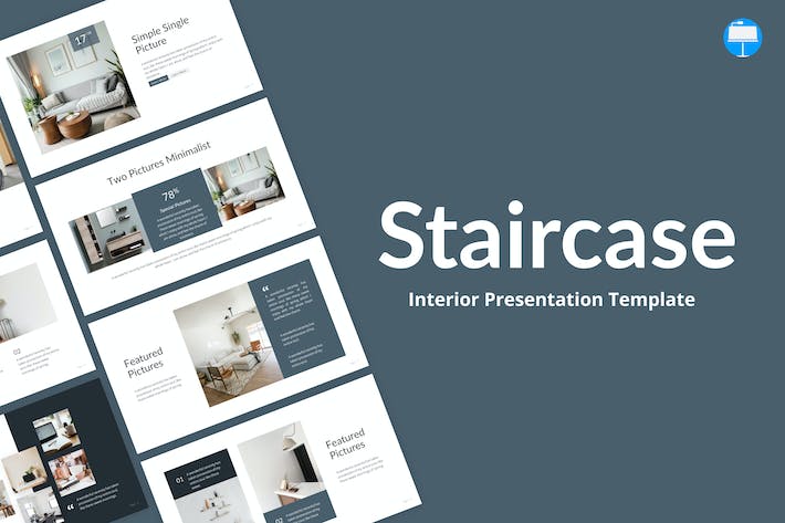 极简风格室内家居装修设计展示keynote模板 - 顶尖PPT