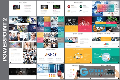 四种色彩搭配卡通PPT模板 - 顶尖PPT