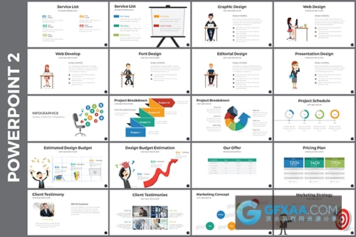 100页蓝色创意PPT模板 - 顶尖PPT