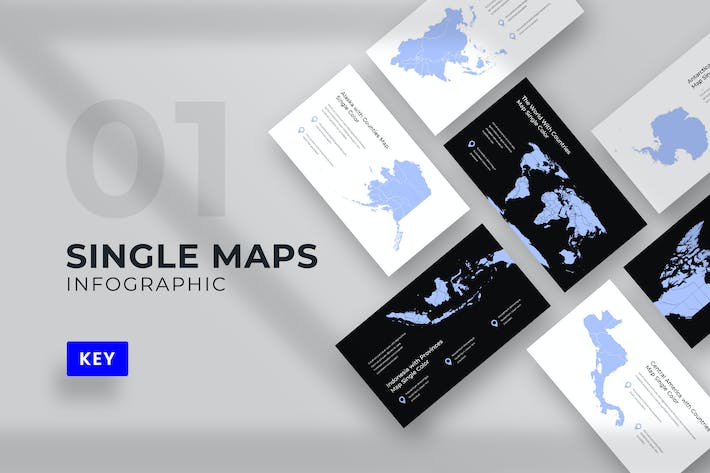 地理位置地点标记展示规划Keynote模板 - 顶尖PPT