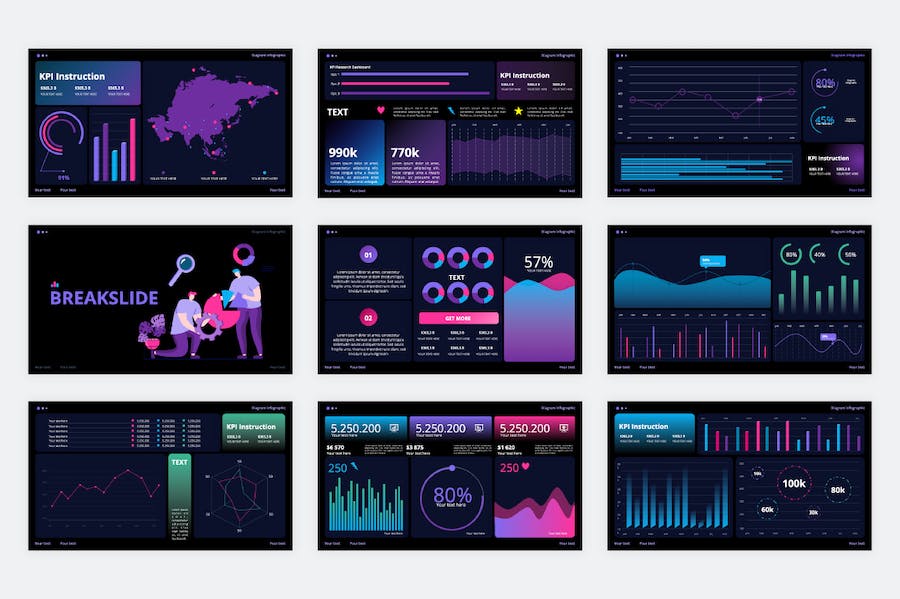 团队绩效KPI数据分析报告PPT模板 - 顶尖PPT