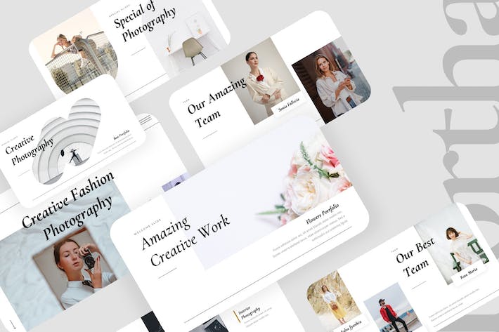 时尚摄影美图keynote模板 - 顶尖PPT