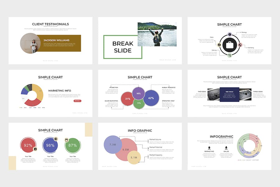 简约多用途项目报告团队展示PPT模板 - 顶尖PPT