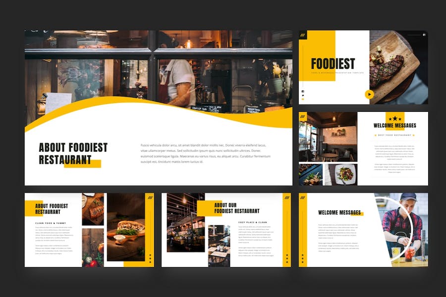 餐饮行业推广美食分享饮品介绍PPT模板 - 顶尖PPT