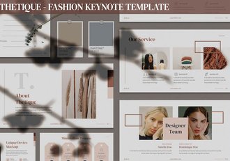 女性美容养生化妆品行业欧美keynote模板 - 顶尖PPT