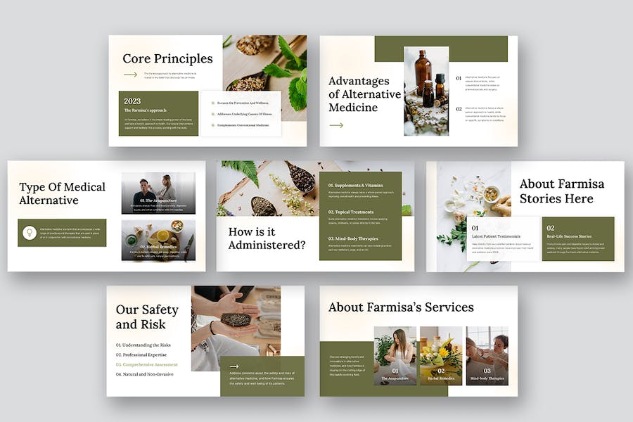 医疗诊疗替代方案展示PPT模板 - 顶尖PPT