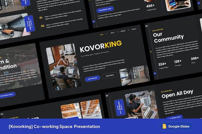 办公行业协同工作空间介绍展示Keynote模板 - 顶尖PPT