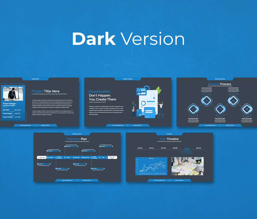 项目时间线报告PPT模板 - 顶尖PPT