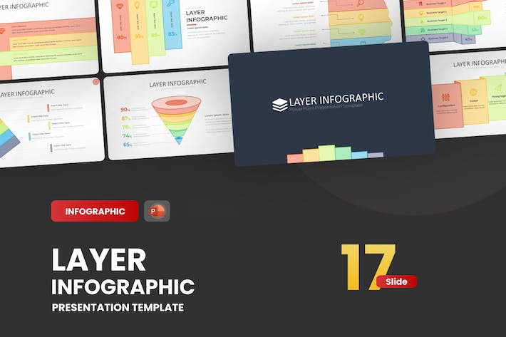 分层大纲信息图形PPT模板 - 顶尖PPT