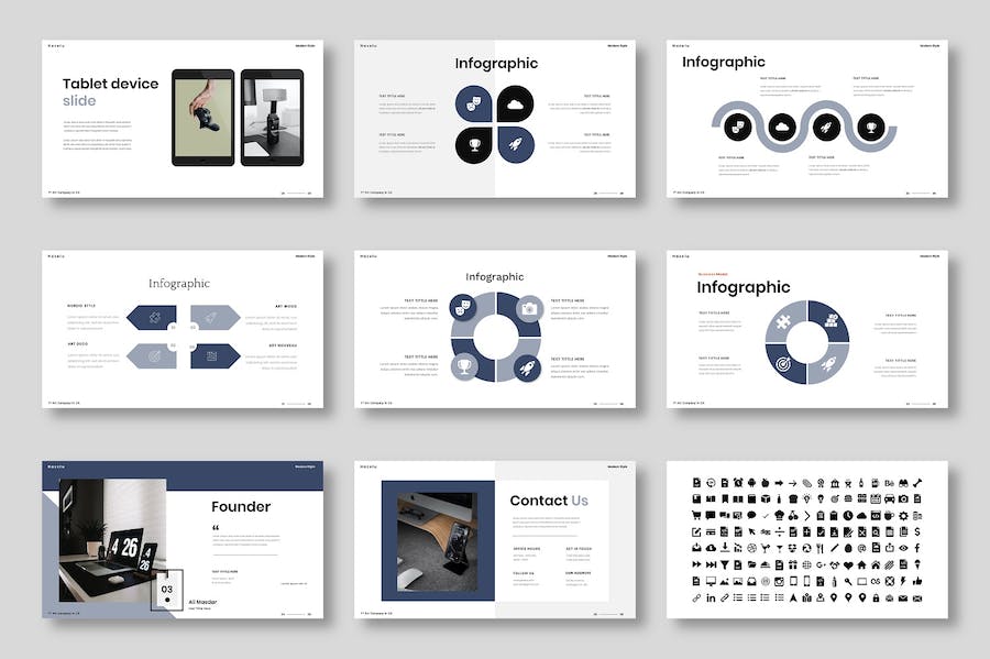 简约商务项目汇报工作总结keynote模板 - 顶尖PPT