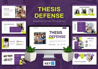 大学教育主题毕业论文答辩报告keynote模板 - 顶尖PPT