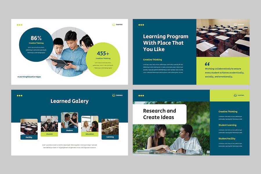 在线教育培训课程学习PPT模板 - 顶尖PPT