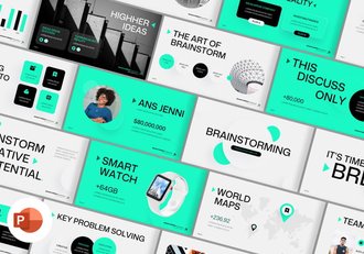 动画头脑风暴PPT模板 - 顶尖PPT