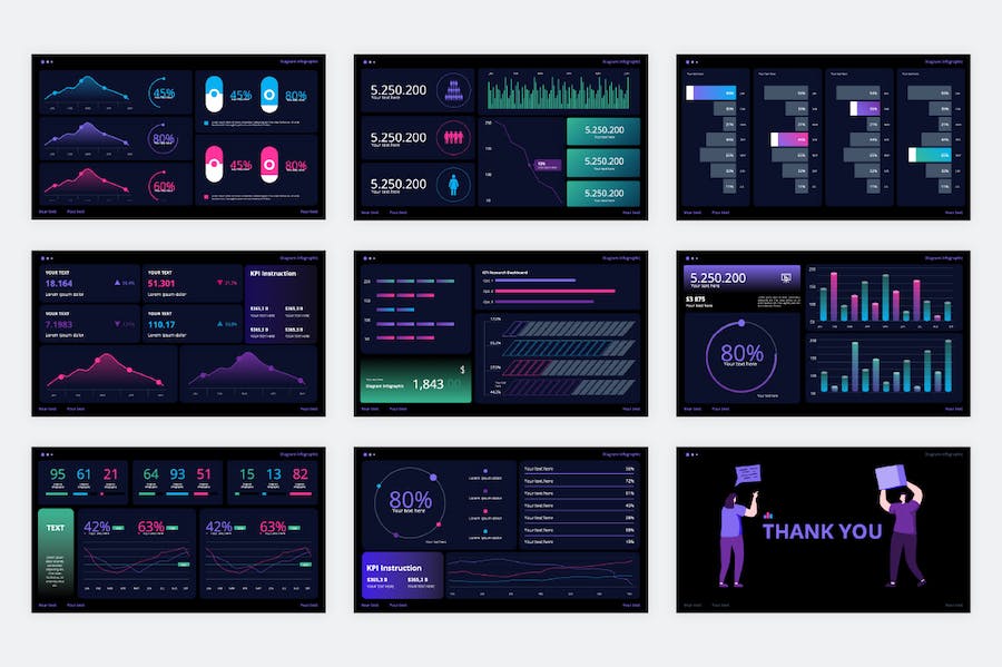 团队绩效KPI数据分析报告PPT模板 - 顶尖PPT