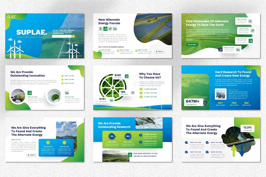 新能源风力发电能源回收利用keynote模板 - 顶尖PPT