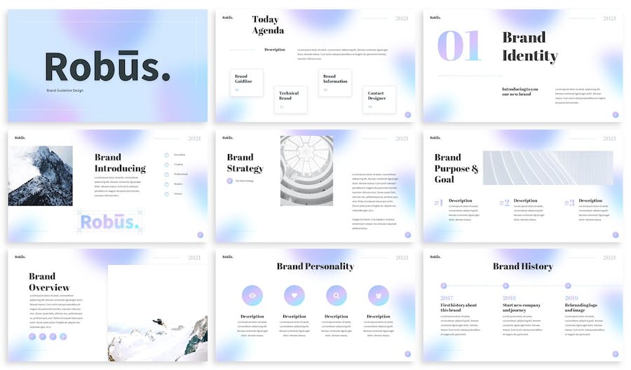 品牌指南设计提案PowerPoint-模板 - 顶尖PPT