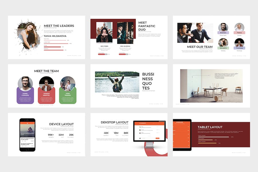 简约多用途项目报告团队展示PPT模板 - 顶尖PPT