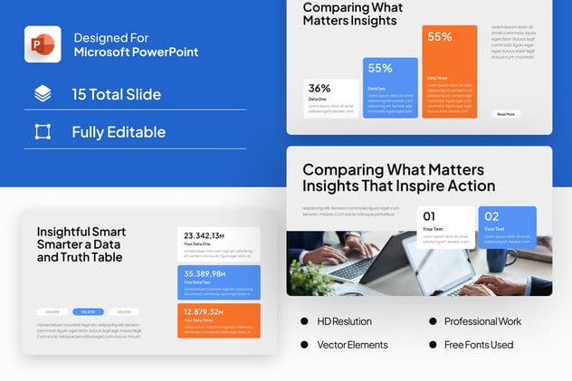 数据对比分析市场研究PPT模板 - 顶尖PPT