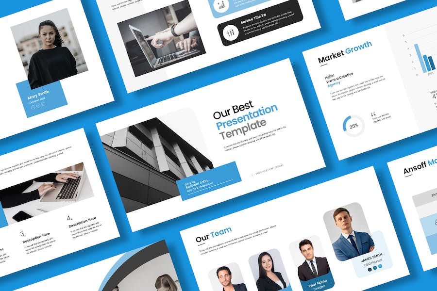 公司团队介绍年终计划总结PPT模板 - 顶尖PPT