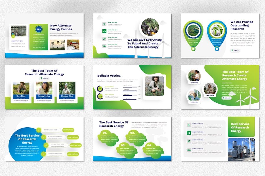 新能源风力发电能源回收利用keynote模板 - 顶尖PPT