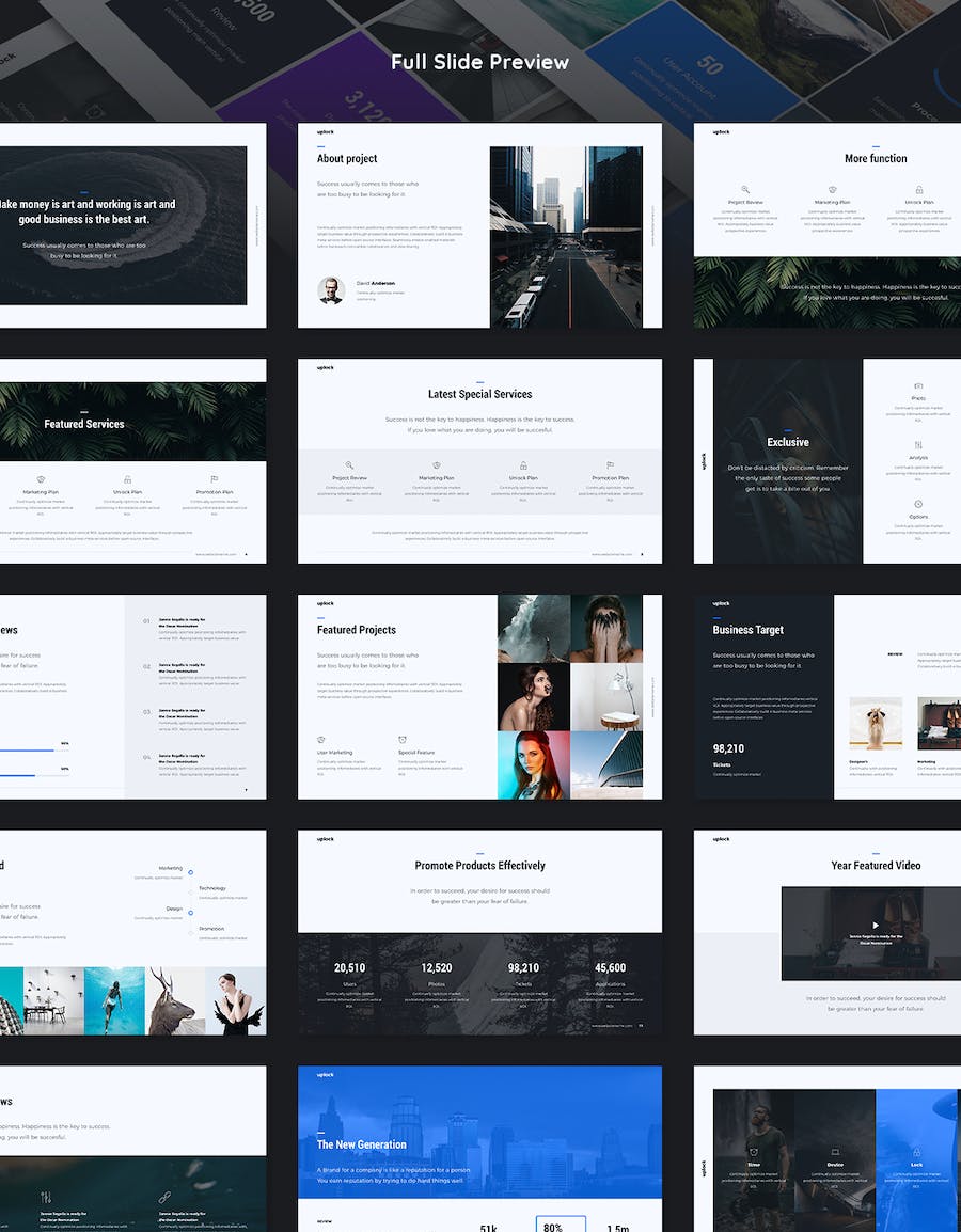 企业营销策划数据分析多用途keynote模板 - 顶尖PPT