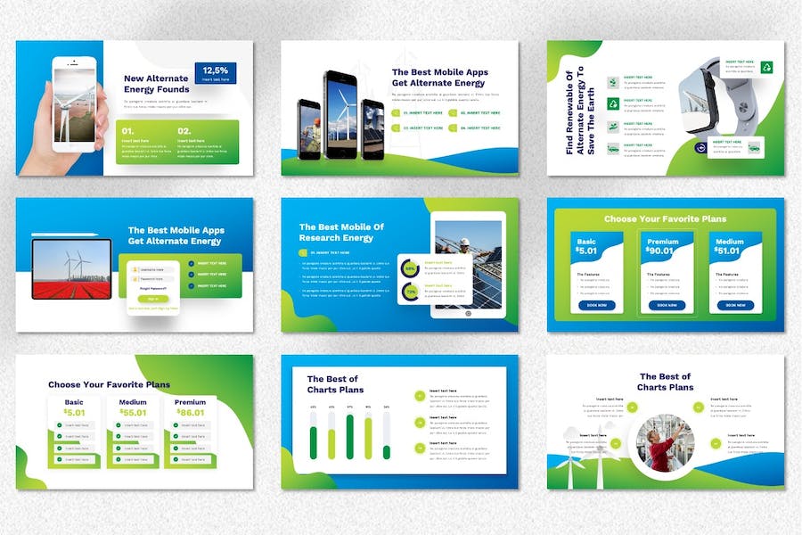 新能源风力发电能源回收利用keynote模板 - 顶尖PPT