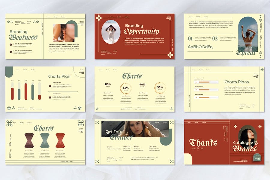 复古风格书籍古董展示讲座PPT模板 - 顶尖PPT