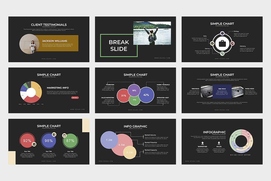 简约多用途项目报告团队展示PPT模板 - 顶尖PPT