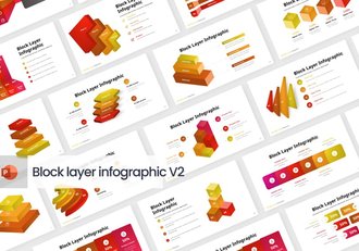 阶梯层级信息图形图表PPT模板 - 顶尖PPT