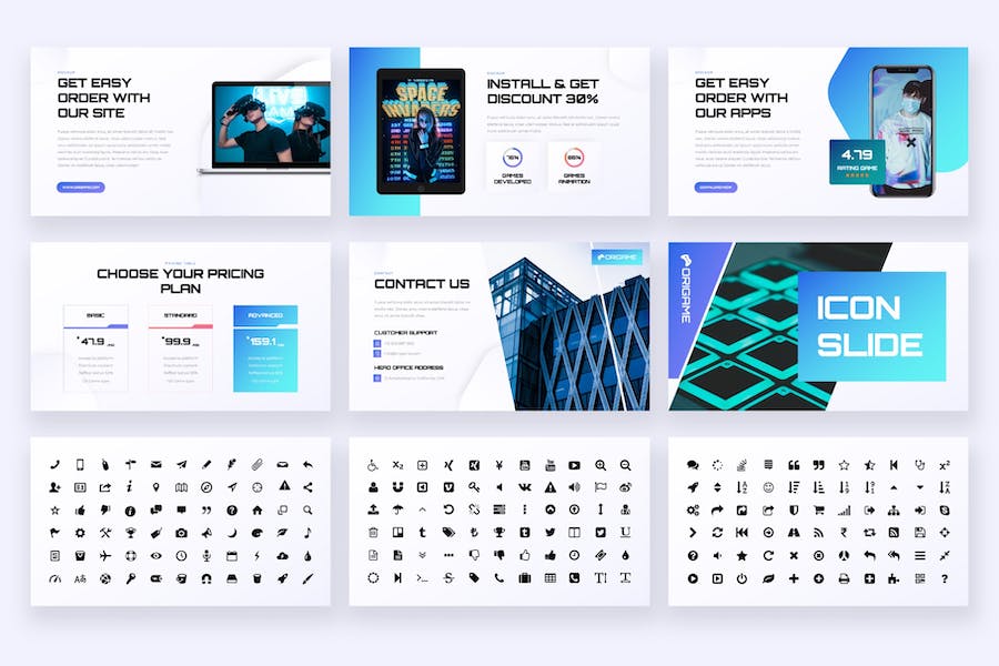 游戏演播室主题演讲keynote模板 - 顶尖PPT