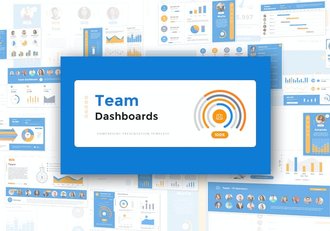团队管理数据仪表板PPT模板 - 顶尖PPT