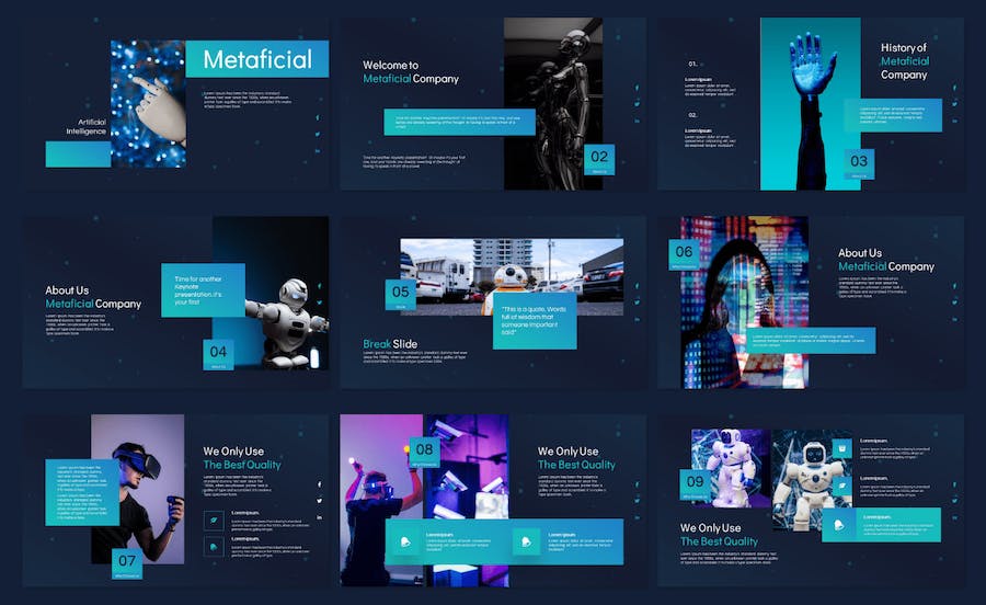 人工智能技术方案应用展示PPT模板 - 顶尖PPT