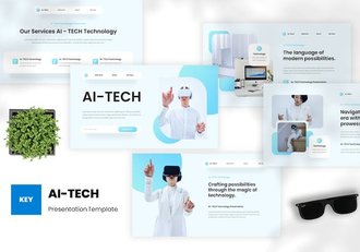 人工智能技术教学Keynote模板 - 顶尖PPT
