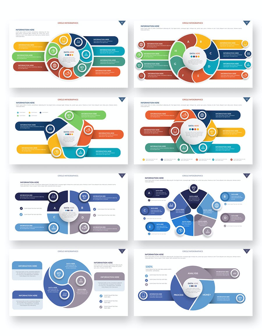 微立体圆形循环关系图形keynote模板 - 顶尖PPT