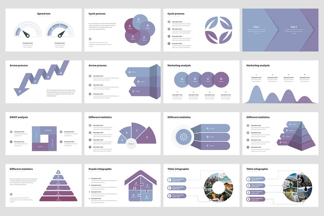 年度报告创意信息图形PPT动画模板 - 顶尖PPT